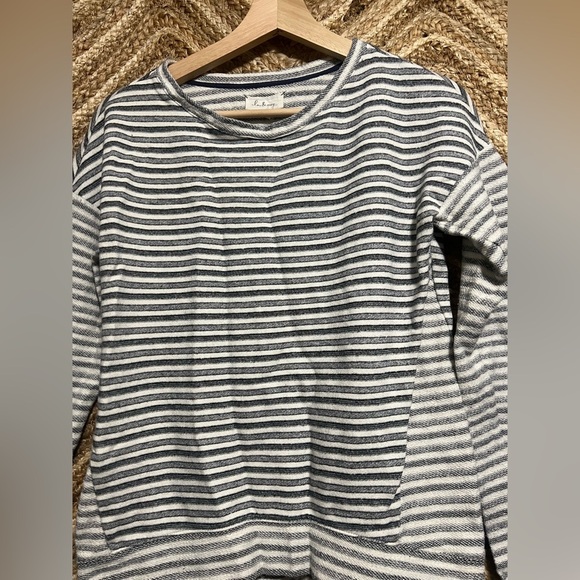 Loft Lou & Grey Women's Grey and White Striped Sweater, Size S, Great Condition - Picture 2 of 9